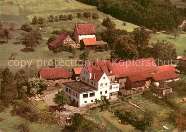 Heimbuchenthal Gasthof Pension Heimatenhof Fliegeraufnahme