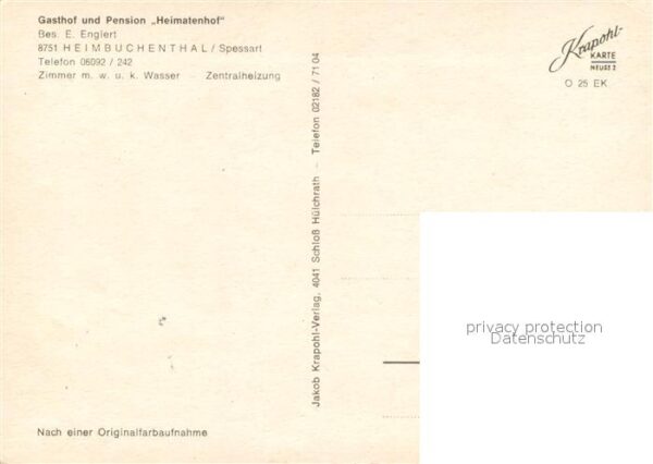 Heimbuchenthal Gasthof Pension Heimatenhof Fliegeraufnahme – Bild 2