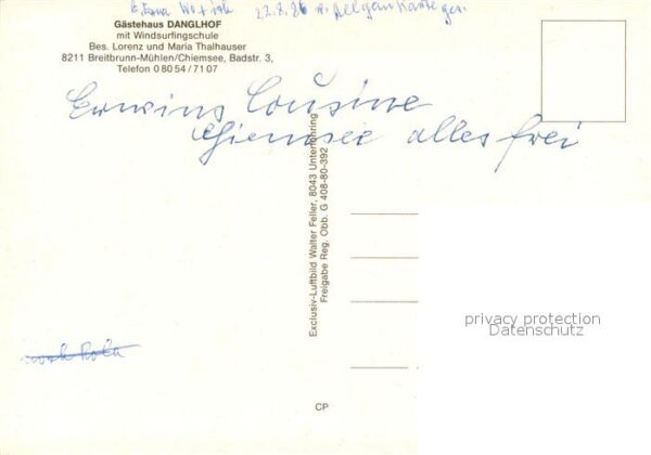 Breitbrunn Chiemsee Gaestehaus Danglhof Fliegeraufnahme – Bild 2