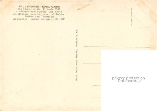 Koblenz Rhein Hotel Garni Haus Brenner – Bild 2