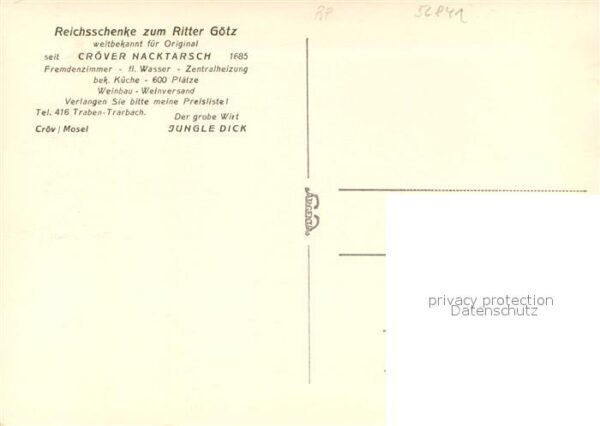 Kroev Mosel Reichsschenke zum Ritter Goetz Gastraeume – Bild 2