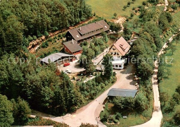 Lauf Baden Hardsteinhaus an der Wegscheide Fliegeraufnahme