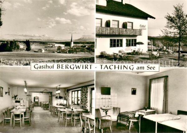 Taching See Gasthof Bergwirt Gastraum Zimmer Panorama