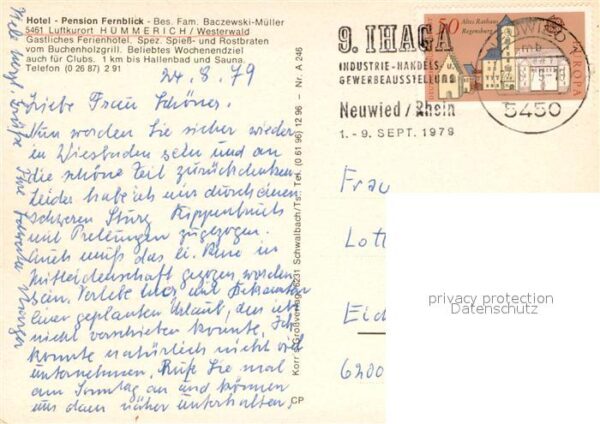 Huemmerich Westerwald Fliegeraufnahme mit Hotel Pension Fernblick – Bild 2