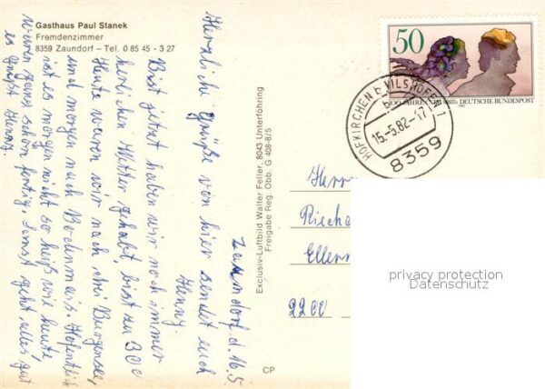 Zaundorf Vilshofen Niederbayern Fliegeraufnahme mit Gasthaus Paul Stanek – Bild 2