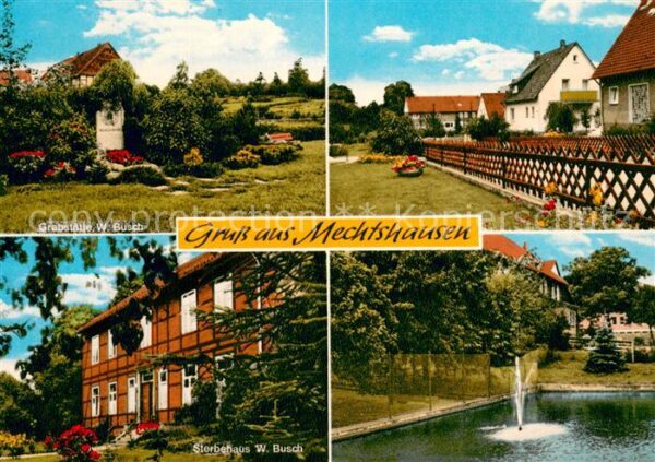Mechtshausen Grabstaette und Sterbehaus Wilhelm Busch Fontaene