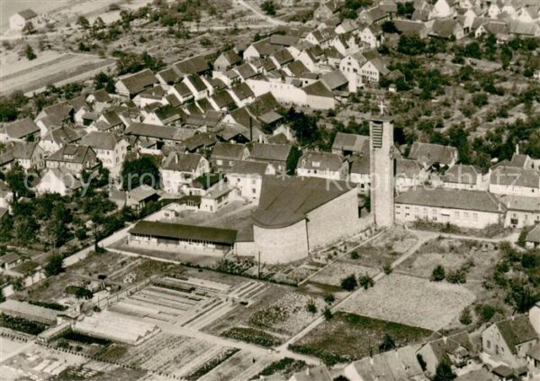 Kleinheubach Fliegeraufnahme mit Kath Pfarrkirche zur hl Dreifaltigkeit