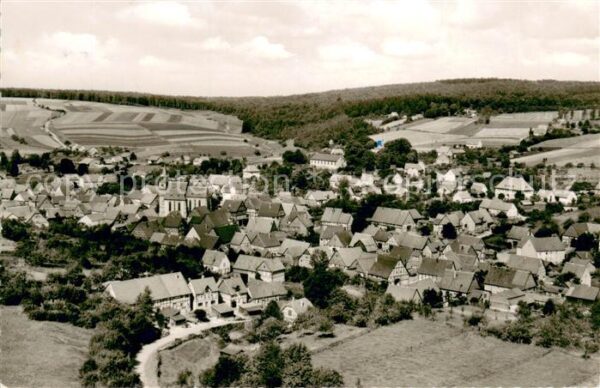 Trendelburg Fliegeraufnahme mit Gast und Pensionshaus Gerland