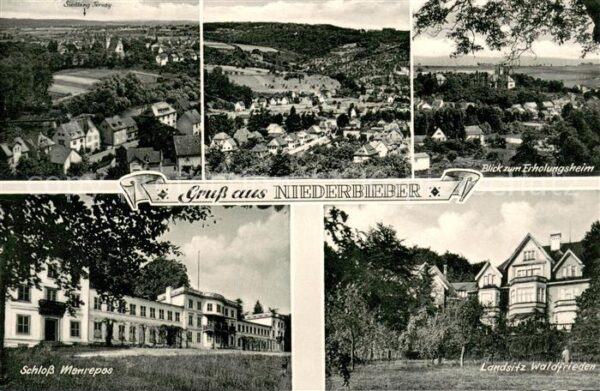 Niederbieber Hessen Panorama Blick zum Erholungsheim Schloss Monrepos Landsitz W