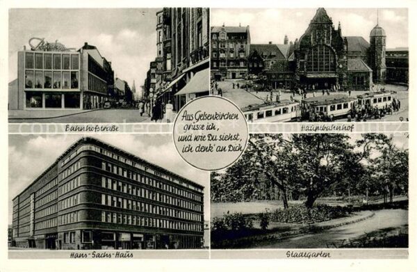 Gelsenkirchen Bahnhofstrasse Hauptbahnhof Hans Sachs Haus Stadtgarten