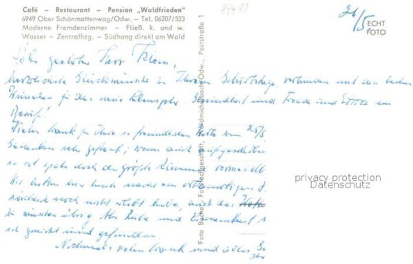Ober-Schoenmattenwag Cafe Restaurant Pension Waldfrieden – Bild 2