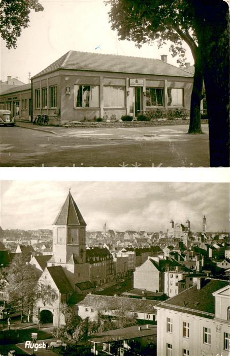 Augsburg Gasthaus Heimstaette Stadtansicht