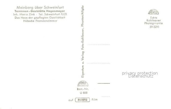 Mainberg Terrassen Gaststaette Hagenmeyer – Bild 2