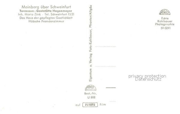 Mainberg Terrassen Gaststaette Hagenmeyer – Bild 2