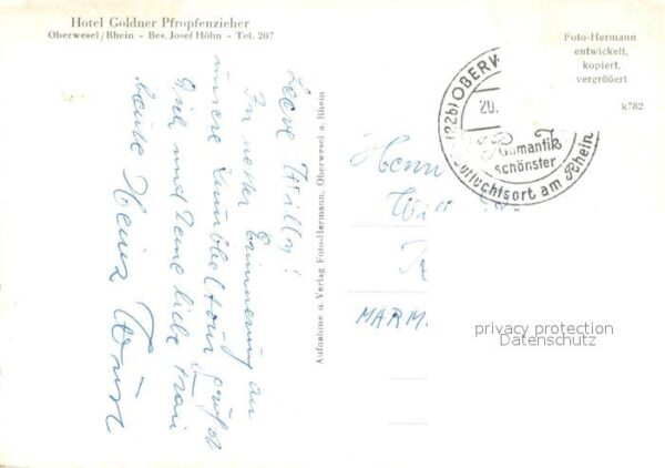 Oberwesel Rhein Hotel Goldner Pfropfenzieher – Bild 2