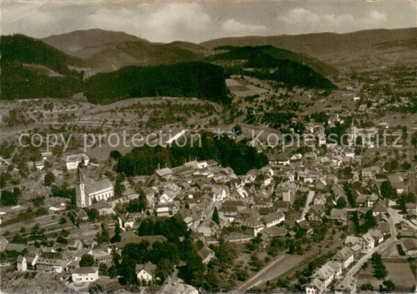 Zell Harmersbach Fliegeraufnahme mit Unterharmersbach