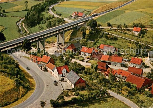 Kuventhal Doppelbruecke der Bundesstrasse 3 Fliegeraufnahme