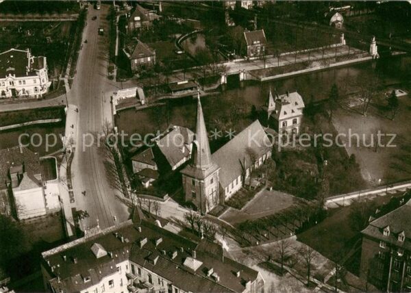 Hamburg St Johanniskirche mit Winterhuder Faehrhaus Fliegeraufnahme
