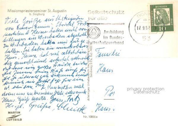 Siegburg Missionspriesterseminar St Augustin Fliegeraufnahme – Bild 2