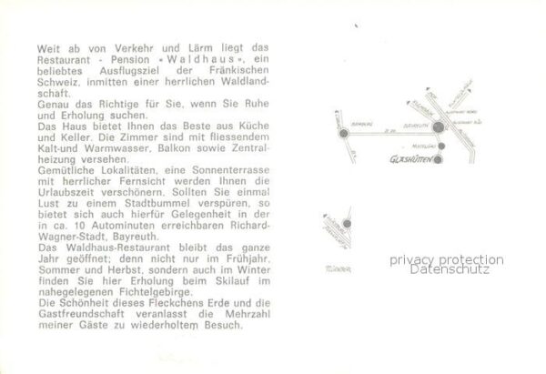 Glashuetten Oberfranken Waldhaus Restaurant Gastraeume Zimmer – Bild 2