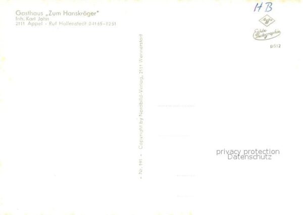 Appel Gasthaus Zum Hanskroeger Gaststube Speiseraum – Bild 2