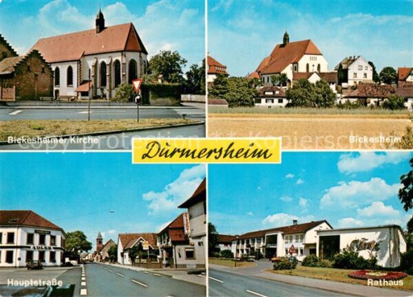 Durmersheim Bickesheimer Kirche Bickesheim Hauptstrasse Rathaus