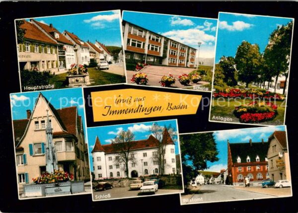 Immendingen Hauptstrasse Schule Anlagen Brunnen Schloss Postamt