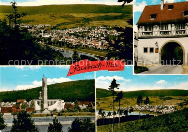Faulbach Unterfranken Panorama Stadttor Kirche