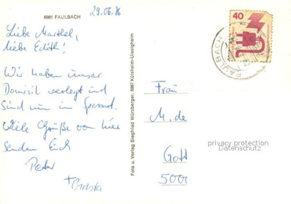 Faulbach Unterfranken Panorama Stadttor Kirche – Bild 2