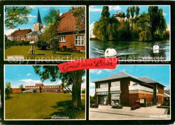 Laer Steinfurt Kath Kirche Krankenhaus Edeka Markt Wellings Muehle