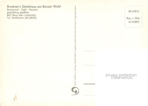 Banz Bad Staffelstein Bruckners Gaestehaus am Banzer Wald Fliegeraufnahme – Bild 2