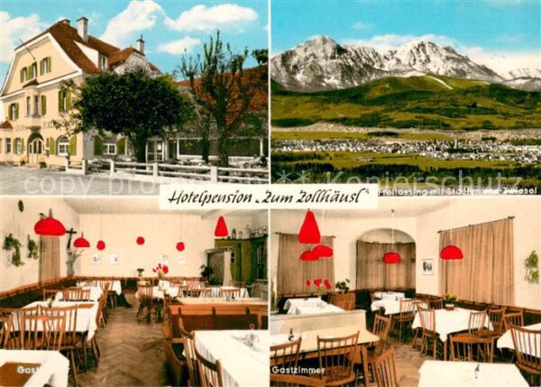 Freilassing Hotelpension Zum Zollhaeusl Panorama mit Staufen und Zwiesel Gastzim
