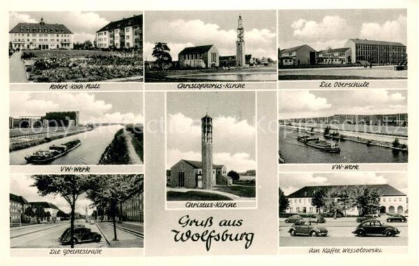 Wolfsburg Robert Koch Platz Kirche Oberschule VW-Werk Goethestrasse Cafe