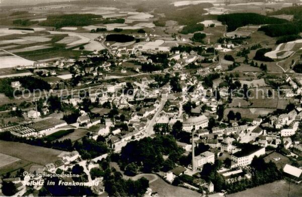 Selbitz Oberfranken Ort im Frankenwald Original Fliegeraufnahme