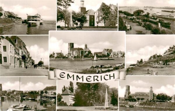 Emmerich Rhein Stadtansichten Rheindampfer Anleger Uferpromenade Park