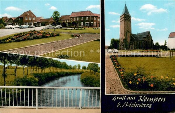 Kempen Niederrhein Ortsmotiv Kirche Partie am Fluss