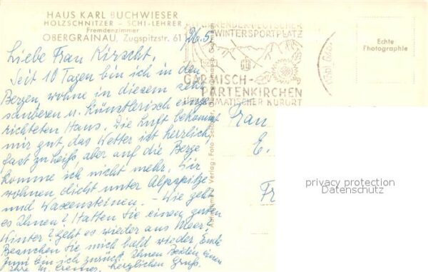Obergrainau Gaestehaus Pension Haus Buchwieser Holzschnitzerei Alpen – Bild 2