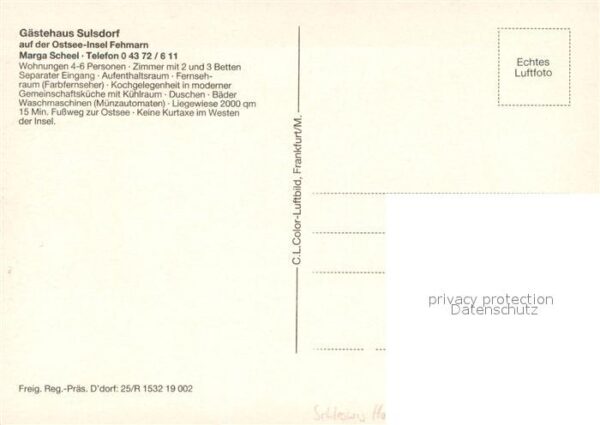 Sulsdorf Fehmarn Gaestehaus Ostseeinsel Fliegeraufnahme – Bild 2