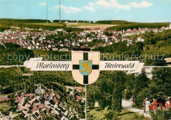Marienberg Westerwald Panorama Kneippbad Parkanlagen Fliegeraufnahme