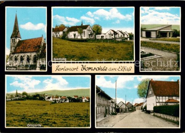Vorwohle Ferienort am Elfass Kirche Kapelle Dorfstrasse Panorama