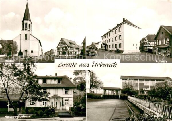 Urberach Kirche Rathaus Naturfreundehaus Schule