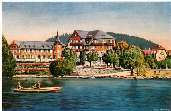 Titisee Schwarzwaldhotel am See Kuenstlerkarte