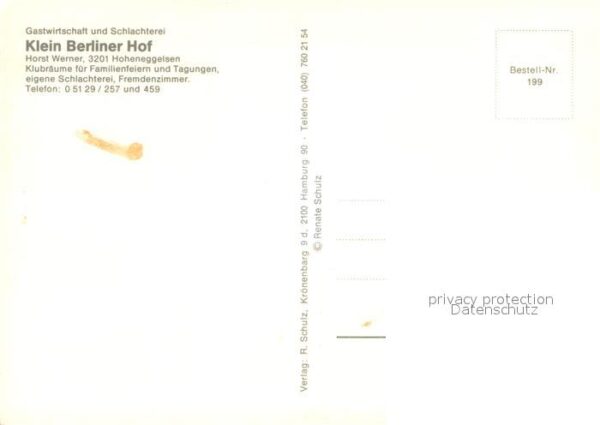 Hoheneggelsen Gastwirtschaft Klein Berliner Hof – Bild 2