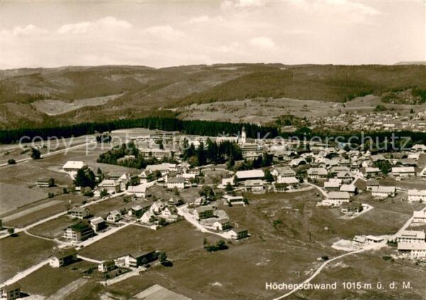 Hoechenschwand Kurort im Schwarzwald Fliegeraufnahme