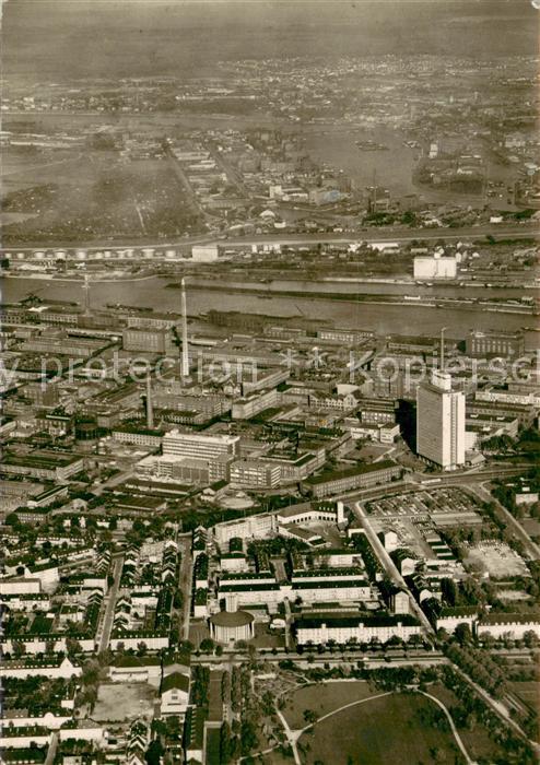 Ludwigshafen Rhein BASF mit Hochhaus Fliegeraufnahme