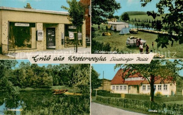 Westerweyhe Kaufhaus Campingplatz Schule Teich Lueneburger Heide