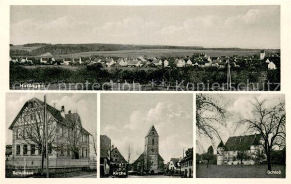 Hirrlingen Tuebingen Gesamtansicht Schulhaus Kirche Schloss