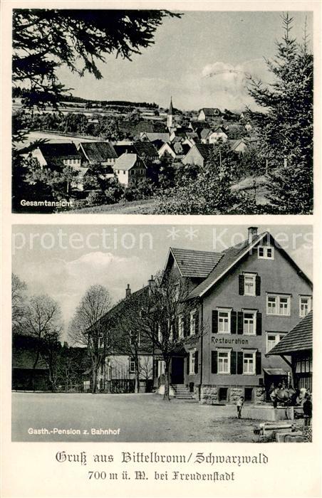 Bittelbronn Horb Gesamtansicht Gasthaus Pension zum Bahnhof