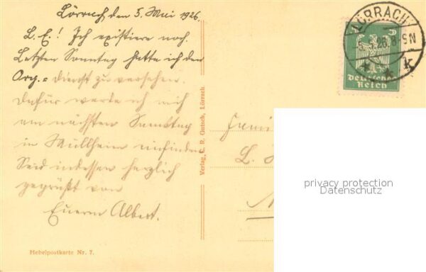 Schopfheim Der Stadthalter von Schopfheim Kuenstlerkarte Hebelpostkarte Nr. 7 – Bild 2