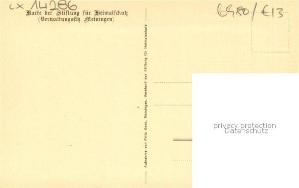Wertheim Main Muehlenstrasse Eingang zur Hofhaltung Karte der Stiftung fuer Heim – Bild 2